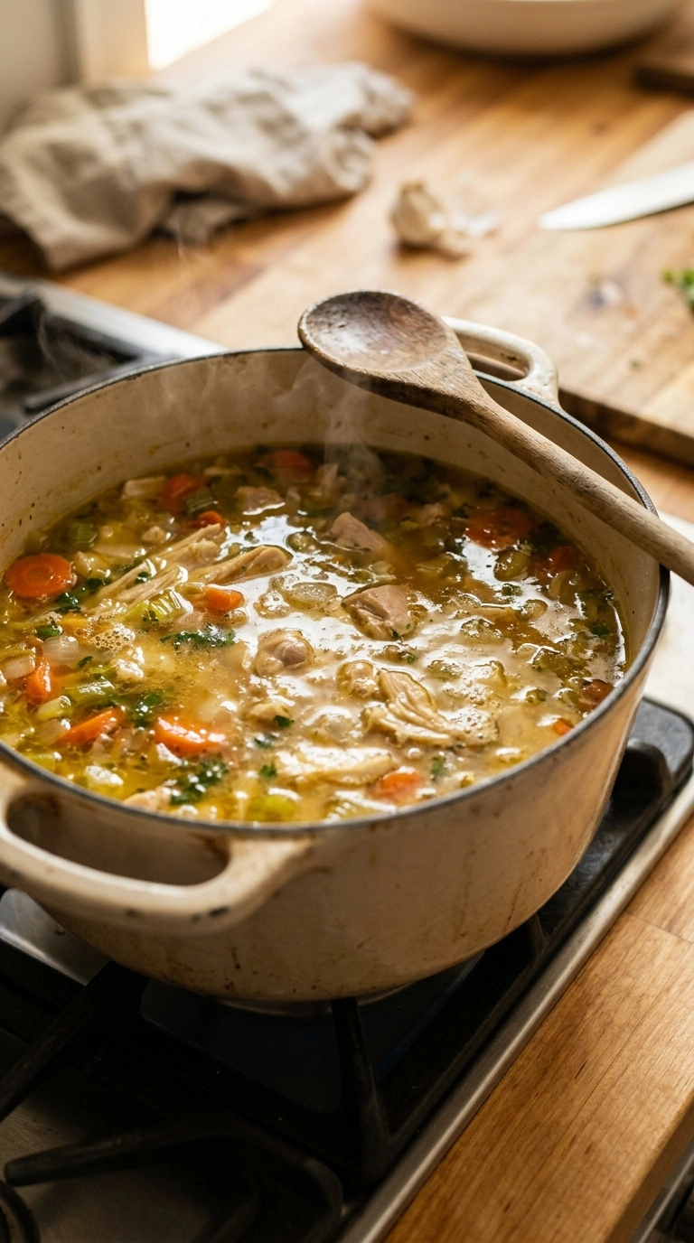 Cooking instructions for healthy chicken soup