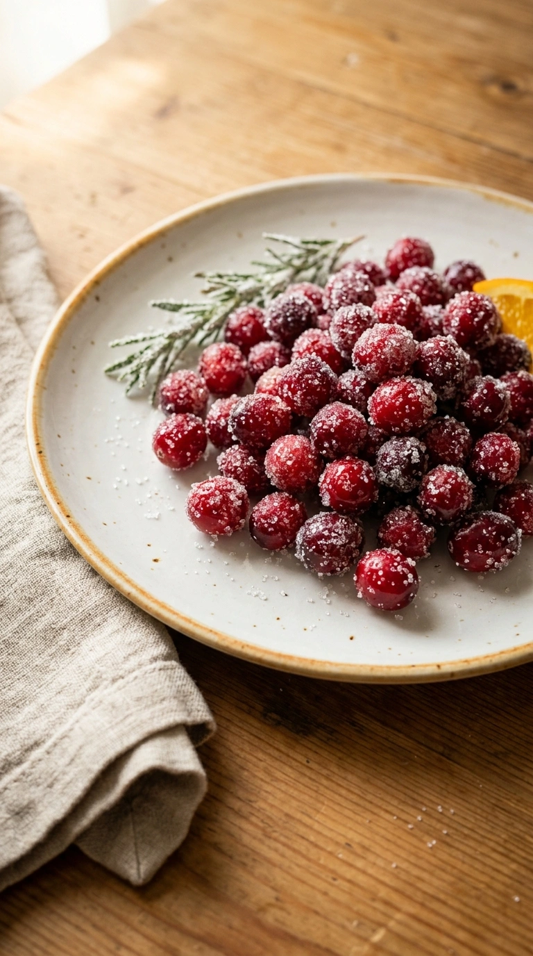 Easy Sugared Cranberries for Holiday Tables and Drinks