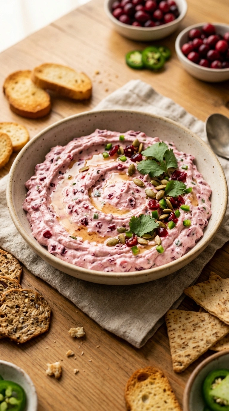 Easy Jalapeño Cranberry Dip With Cream Cheese