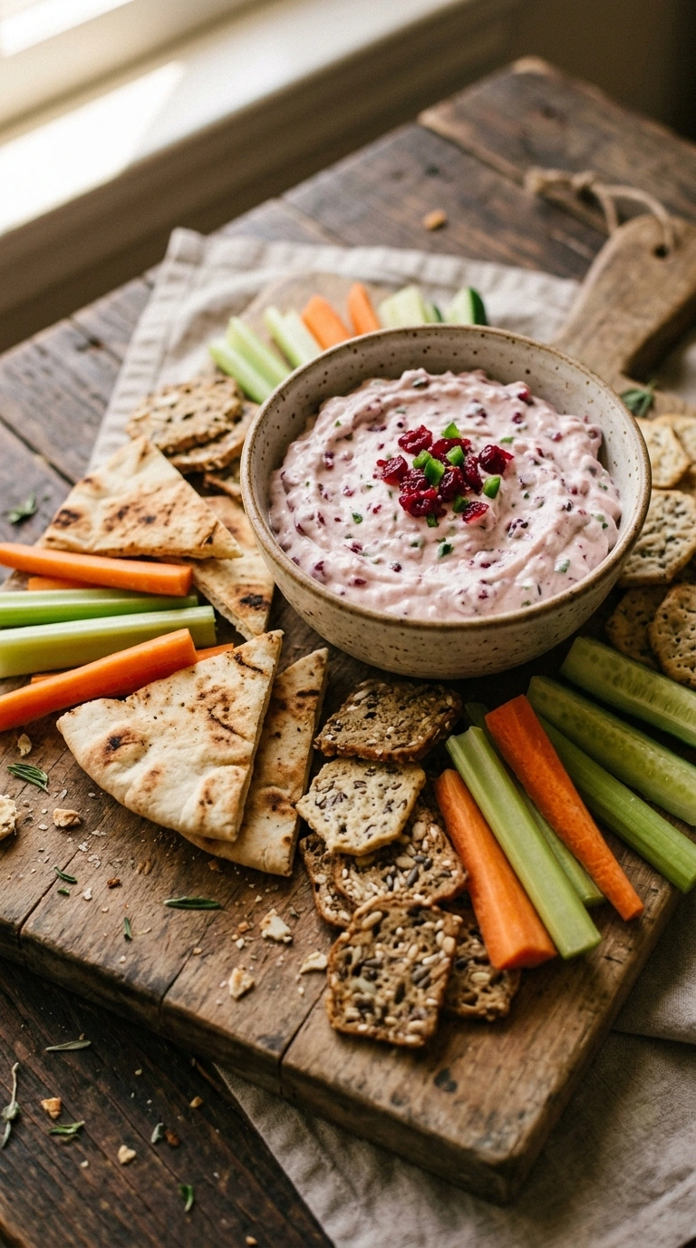 jalapeño cranberry dip ready to serve