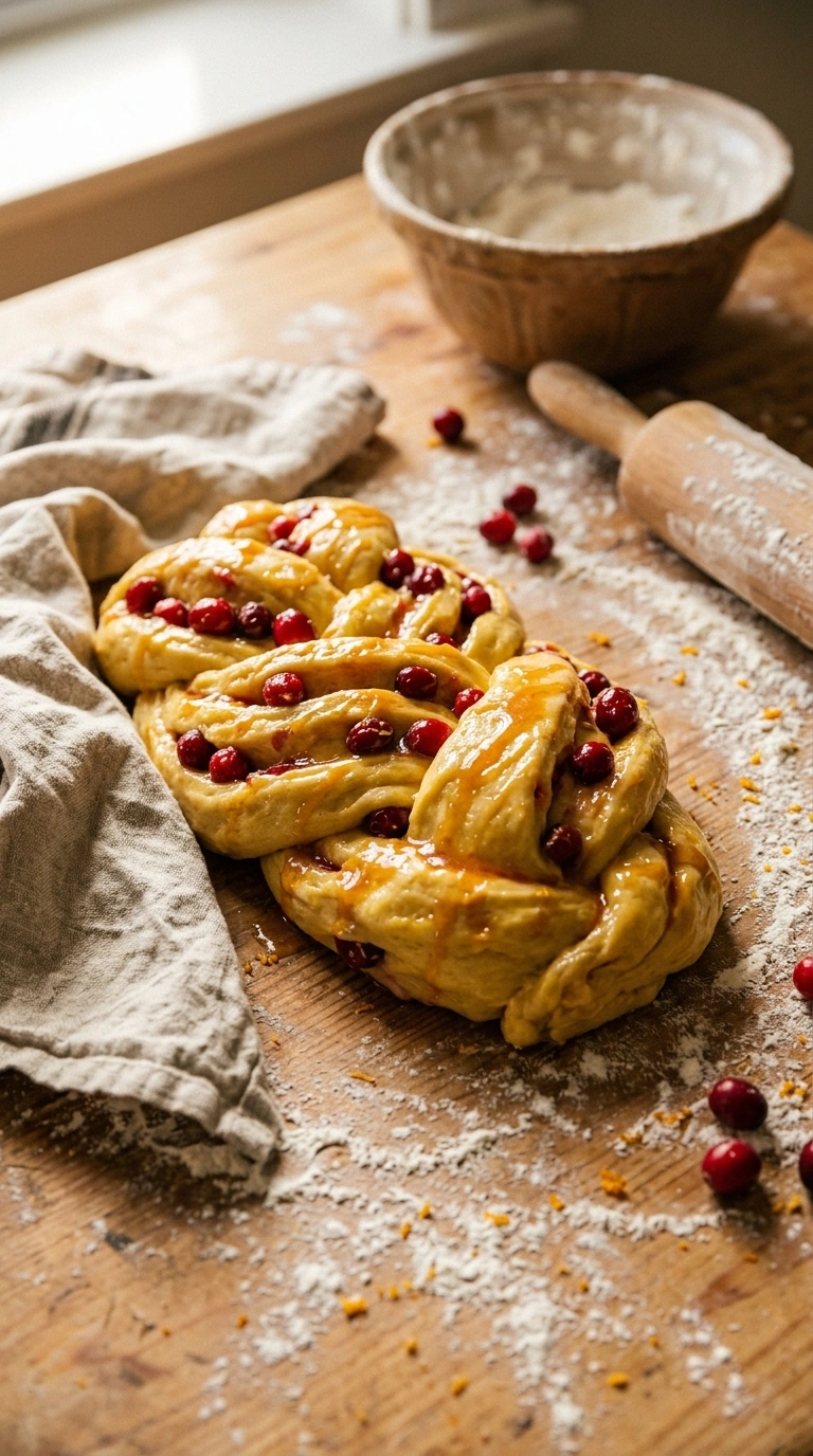 Cooking instructions for cranberry orange bread