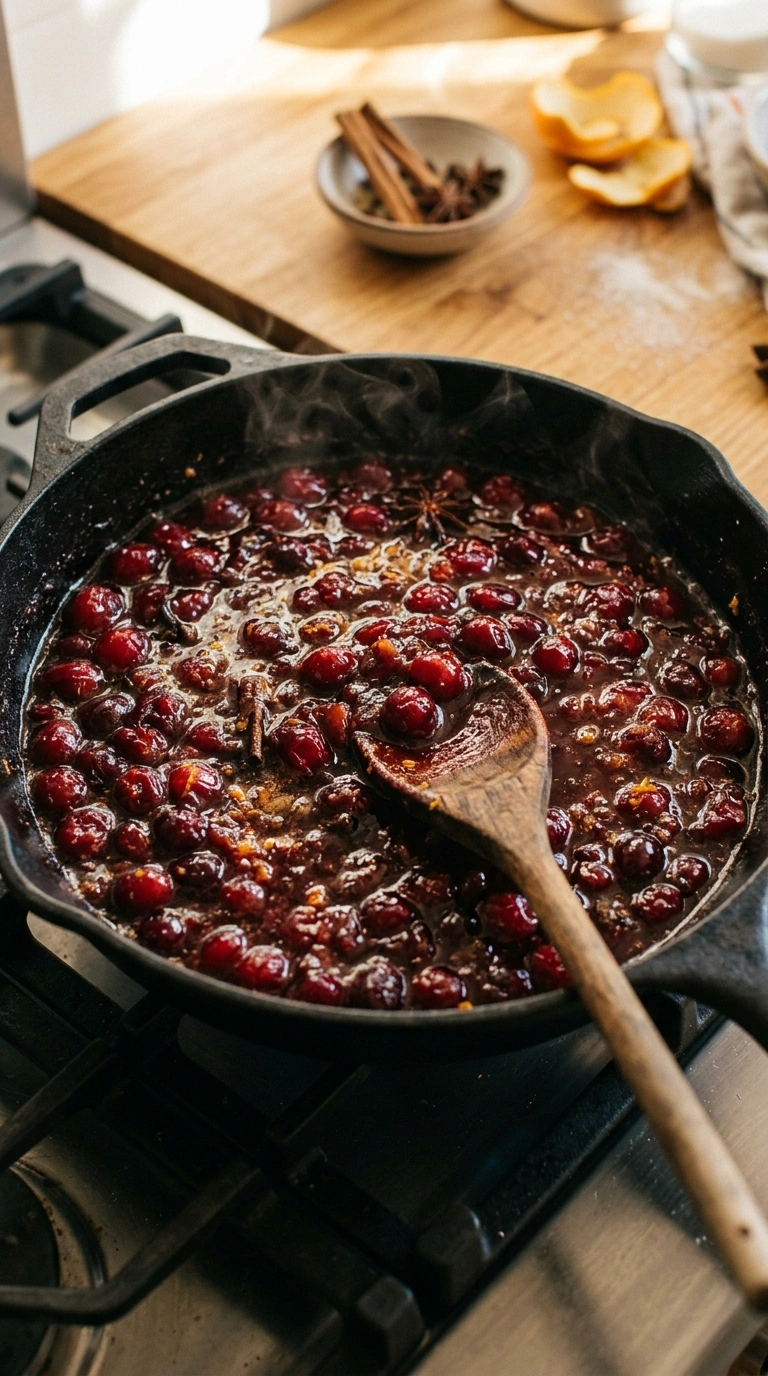 Cooking instructions for cranberry chutney