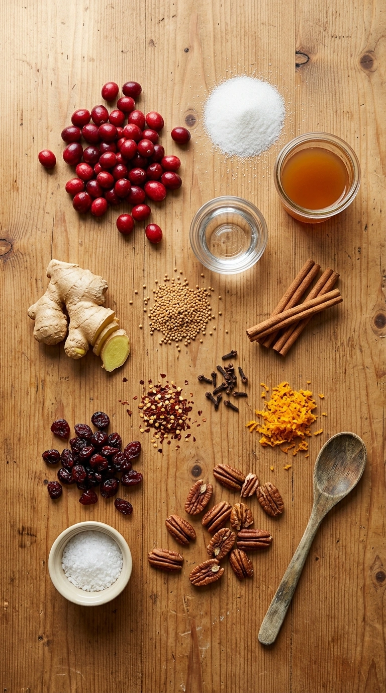 Ingredients for cranberry chutney