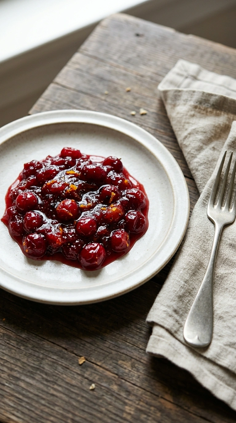 cranberry chutney ready to serve