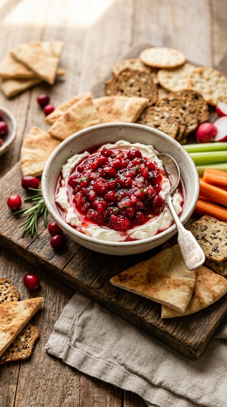 cranberry salsa ready to serve