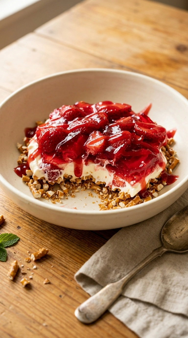 Cranberry Pretzel Salad That Disappears at Potlucks