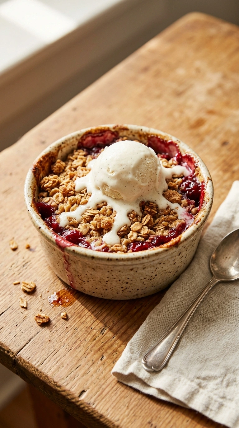 Cranberry Apple Crisp With Crunchy Oat Topping